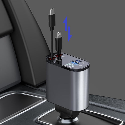 4-in-1 Retractable Car Charger