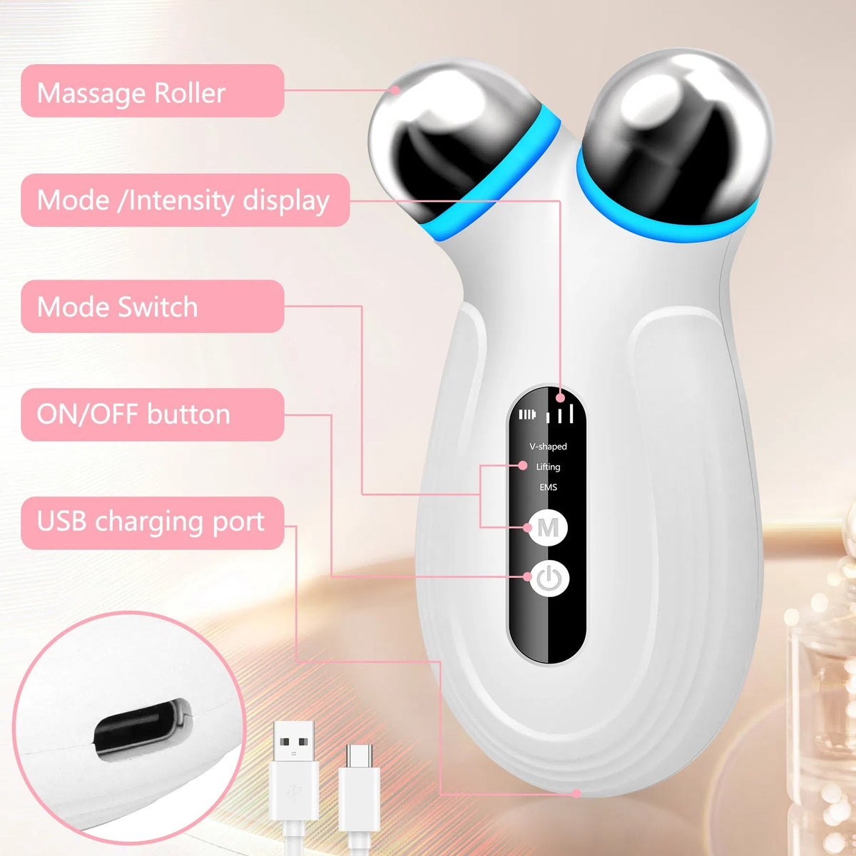 Microcurrent Facial Lifting Device